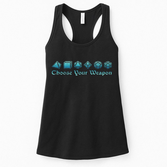 Rpg Choose Your Weapon Dice Rpg Womens Tank Top