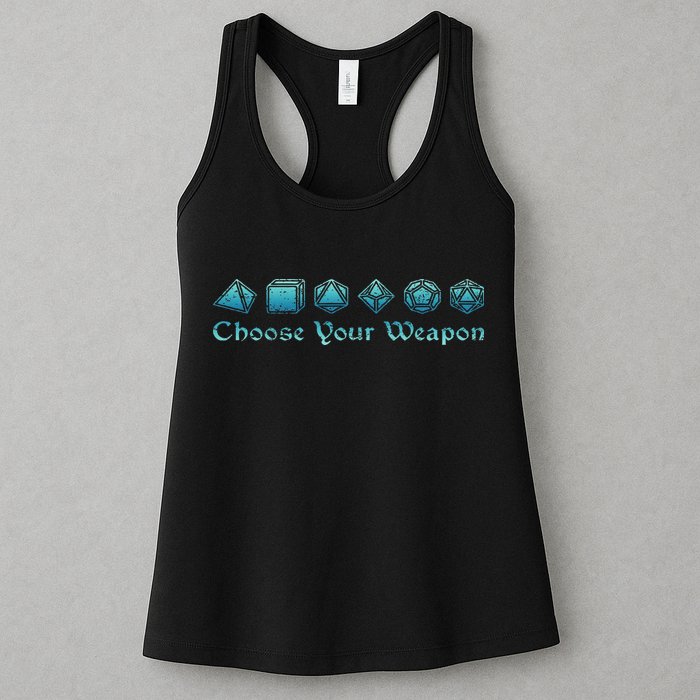 Rpg Choose Your Weapon Dice Rpg Womens Tank Top