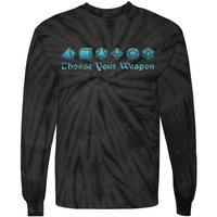 Rpg Choose Your Weapon Dice Rpg Tie-Dye Long Sleeve Shirt