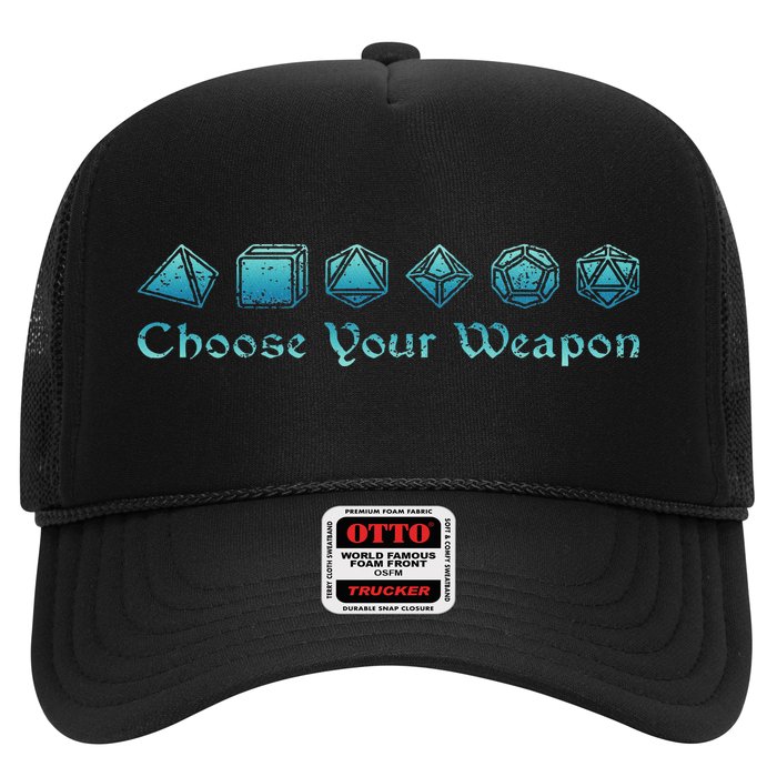Rpg Choose Your Weapon Dice Rpg Trucker Hat