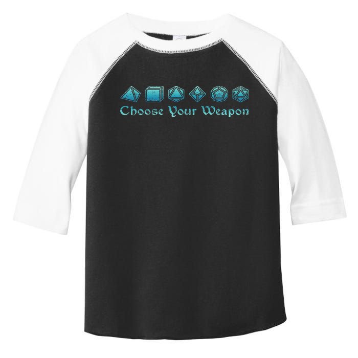 Rpg Choose Your Weapon Dice Rpg Toddler Fine Jersey T-Shirt