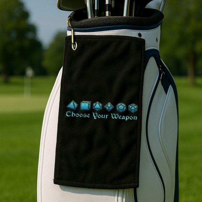 Rpg Choose Your Weapon Dice Rpg Golf Towel
