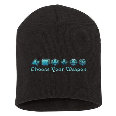 Rpg Choose Your Weapon Dice Rpg Short Acrylic Beanie