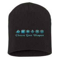 Rpg Choose Your Weapon Dice Rpg Short Acrylic Beanie