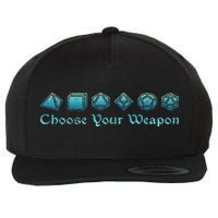 Rpg Choose Your Weapon Dice Rpg Wool Snapback Cap