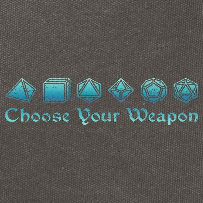 Rpg Choose Your Weapon Dice Rpg Cotton Canvas Backpack