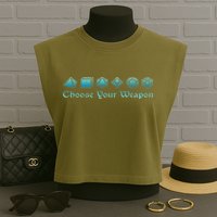 Rpg Choose Your Weapon Dice Rpg Garment-Dyed Women's Muscle Tee