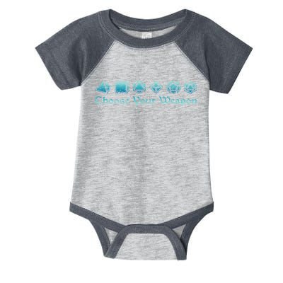 Rpg Choose Your Weapon Dice Rpg Infant Baby Jersey Bodysuit