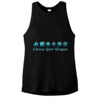 RPG Choose Your Weapon Dice   RPG  Ladies PosiCharge Tri-Blend Wicking Tank