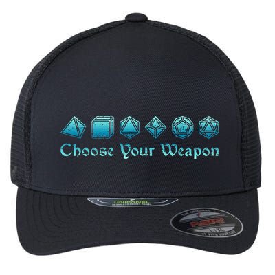 RPG Choose Your Weapon Dice   RPG  Flexfit Unipanel Trucker Cap