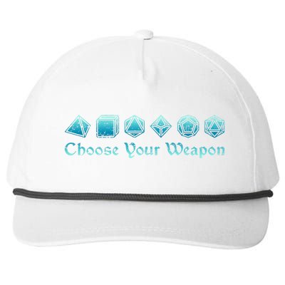 RPG Choose Your Weapon Dice   RPG  Snapback Five-Panel Rope Hat