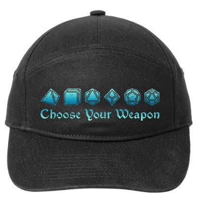 RPG Choose Your Weapon Dice   RPG  7-Panel Snapback Hat