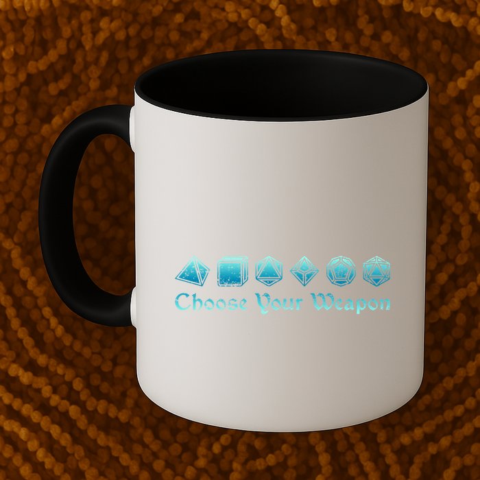 RPG Choose Your Weapon Dice   RPG  Mug