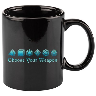 RPG Choose Your Weapon Dice   RPG  11oz C Handle Ceramic Mug