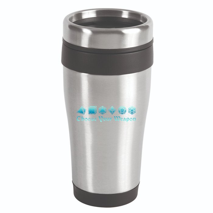 RPG Choose Your Weapon Dice   RPG  16oz Travel Tumbler