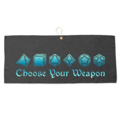 RPG Choose Your Weapon Dice   RPG  Large Microfiber Waffle Golf Towel