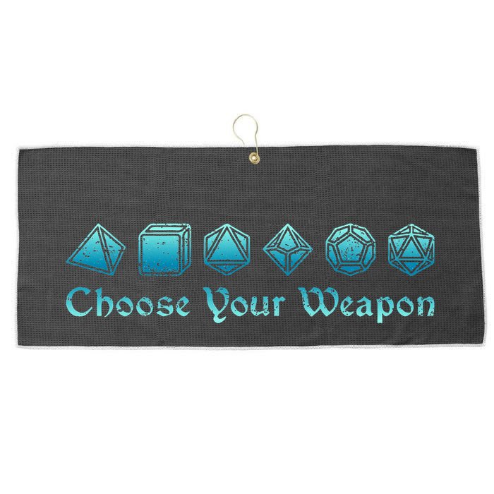 RPG Choose Your Weapon Dice   RPG  Large Microfiber Waffle Golf Towel