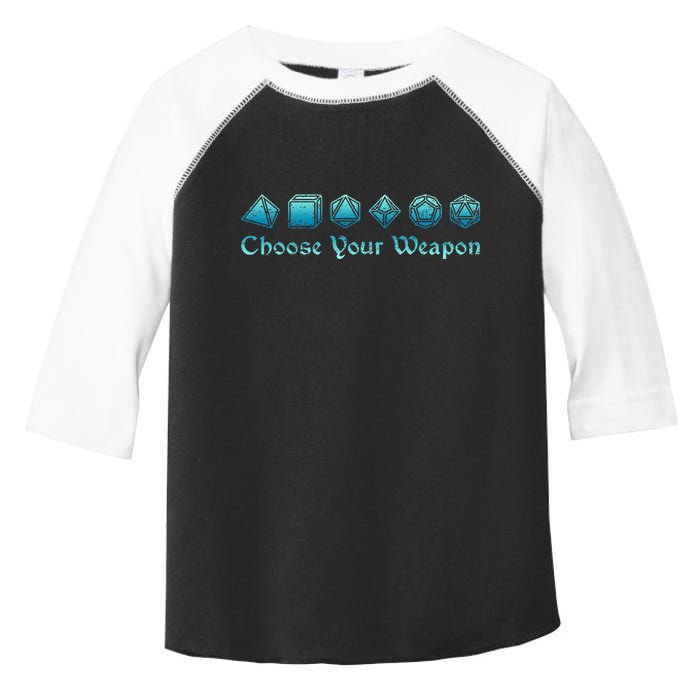RPG Choose Your Weapon Dice   RPG  Toddler Fine Jersey T-Shirt