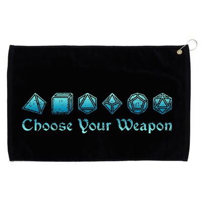 RPG Choose Your Weapon Dice   RPG  Grommeted Golf Towel