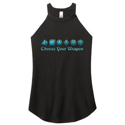 RPG Choose Your Weapon Dice   RPG  Women's Perfect Tri Rocker Tank