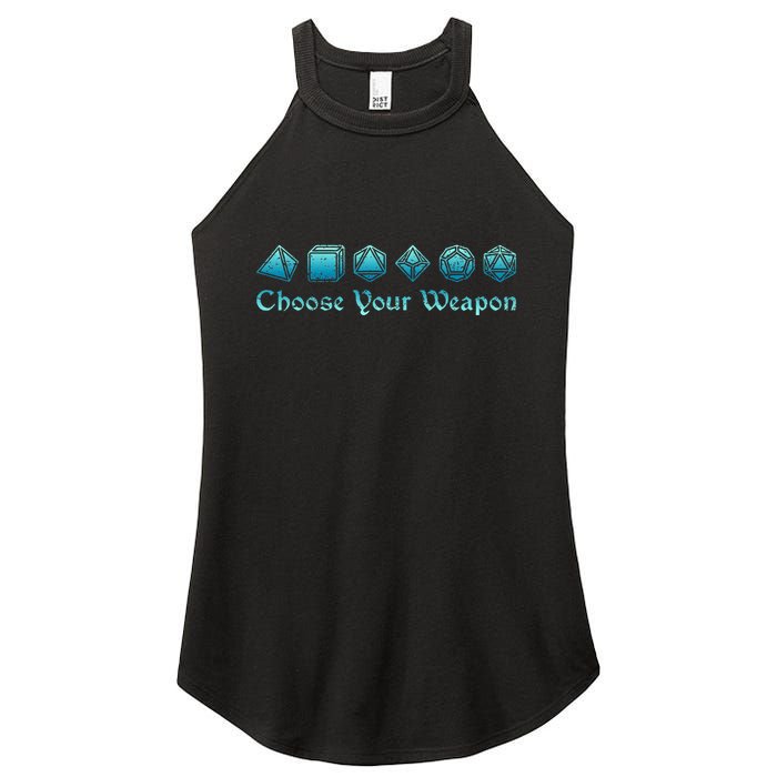 RPG Choose Your Weapon Dice   RPG  Women's Perfect Tri Rocker Tank