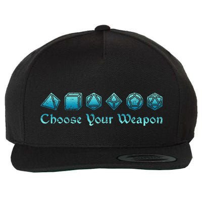 RPG Choose Your Weapon Dice   RPG  Wool Snapback Cap