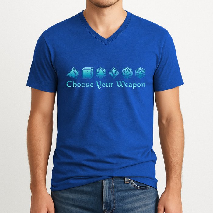 RPG Choose Your Weapon Dice   RPG  V-Neck T-Shirt