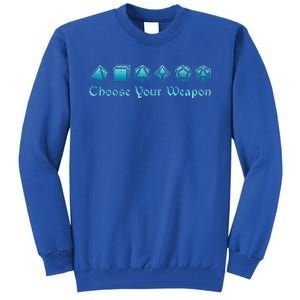 RPG Choose Your Weapon Dice   RPG  Tall Sweatshirt