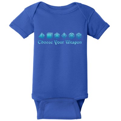 RPG Choose Your Weapon Dice   RPG  Baby Bodysuit
