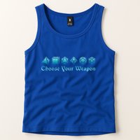 RPG Choose Your Weapon Dice   RPG  Tank Top