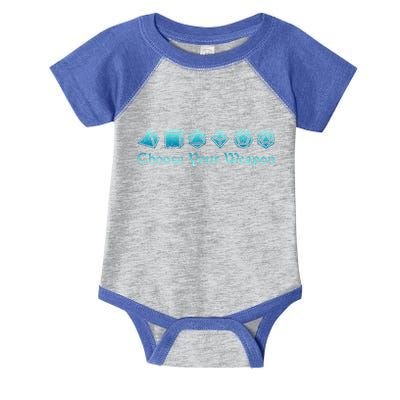 RPG Choose Your Weapon Dice   RPG  Infant Baby Jersey Bodysuit