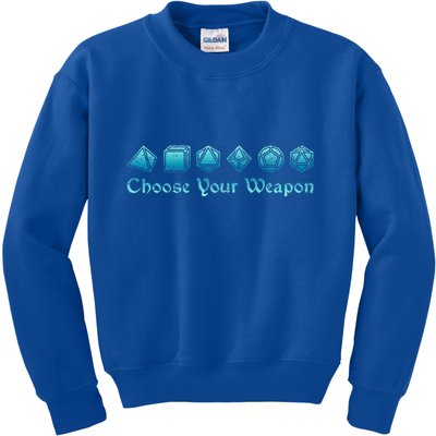 RPG Choose Your Weapon Dice   RPG  Kids Sweatshirt