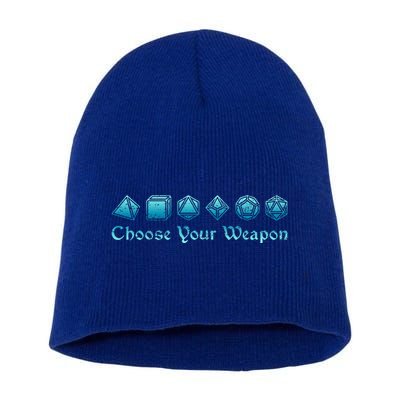 RPG Choose Your Weapon Dice   RPG  Short Acrylic Beanie