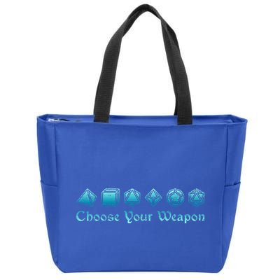 RPG Choose Your Weapon Dice   RPG  Zip Tote Bag