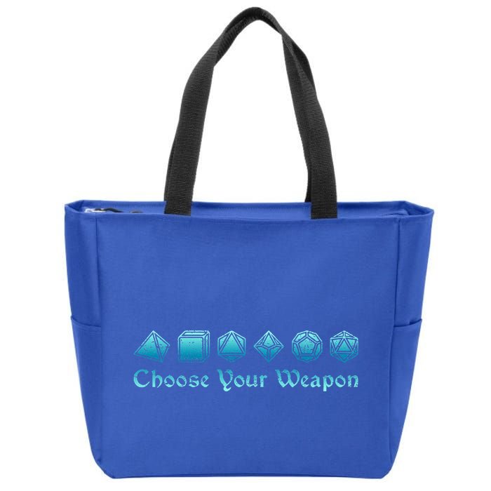 RPG Choose Your Weapon Dice   RPG  Zip Tote Bag