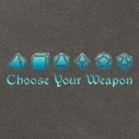 RPG Choose Your Weapon Dice   RPG  Cotton Canvas Backpack