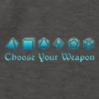 RPG Choose Your Weapon Dice   RPG  Vector Backpack
