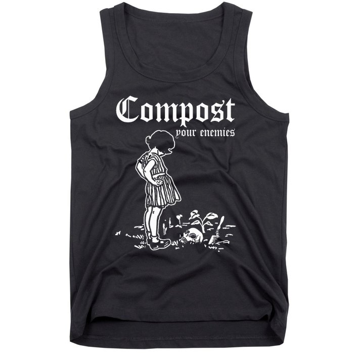 Retro Compost Your Enemies Vintage Dark Tank Top