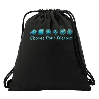 Rpg Choose Your Weapon Dice Rpg Drawstring Bag