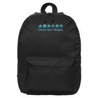 Rpg Choose Your Weapon Dice Rpg 16 in Basic Backpack