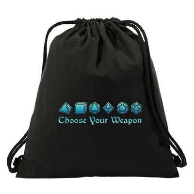 Rpg Choose Your Weapon Dice Rpg Drawstring Bag