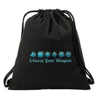 Rpg Choose Your Weapon Dice Rpg Drawstring Bag