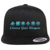 Rpg Choose Your Weapon Dice Rpg Flat Bill Trucker Hat