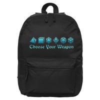 Rpg Choose Your Weapon Dice Rpg 16 in Basic Backpack