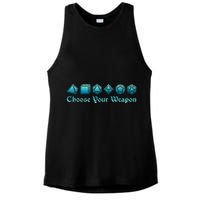 Rpg | Choose Your Weapon Dice | Rpg Ladies PosiCharge Tri-Blend Wicking Tank