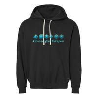Rpg | Choose Your Weapon Dice | Rpg Garment-Dyed Fleece Hoodie