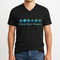 Rpg | Choose Your Weapon Dice | Rpg V-Neck T-Shirt
