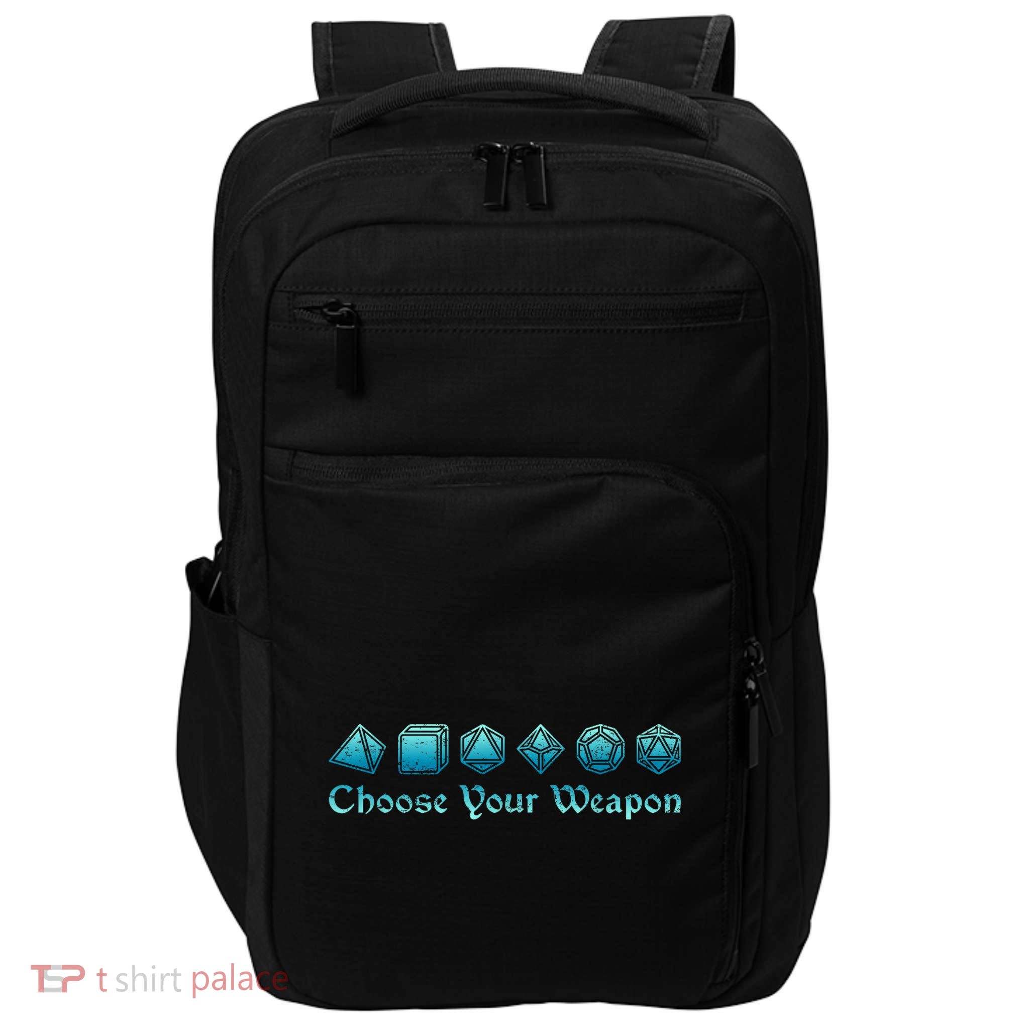 Rpg | Choose Your Weapon Dice | Rpg Impact Tech Backpack