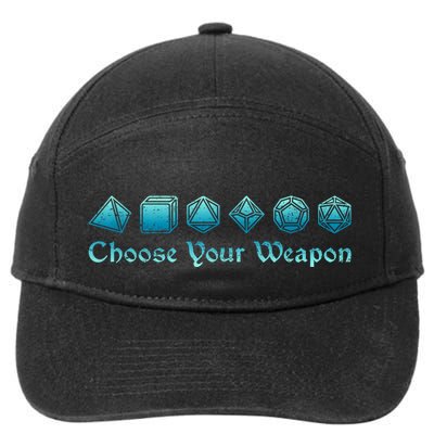 Rpg | Choose Your Weapon Dice | Rpg 7-Panel Snapback Hat