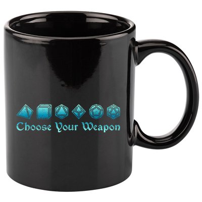 Rpg | Choose Your Weapon Dice | Rpg 11oz C Handle Ceramic Mug